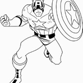 Раскраска Супергерои Человек Америка