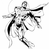 Раскраска Супергерои Супермен