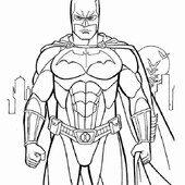 Раскраска Супергерои Бэтмен