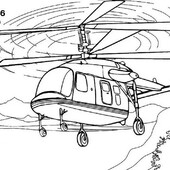 Раскраска Вертолет КА-226
