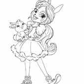 Раскраска Энчантималс с кроликом