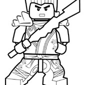 Раскраска Лего воин