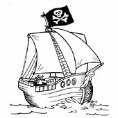Раскраска Пираты