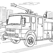 Раскраска Пожарная машина