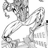 Раскраска Супергерои Человек-паук
