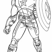 Раскраска Супергерои  Человек Америка
