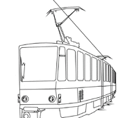 Раскраска Трамвай