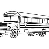 Раскраска автобус школьный