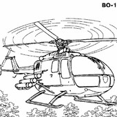 Раскраска Вертолет ВО-105