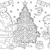 Раскраска Дед Мороз и снегурочка