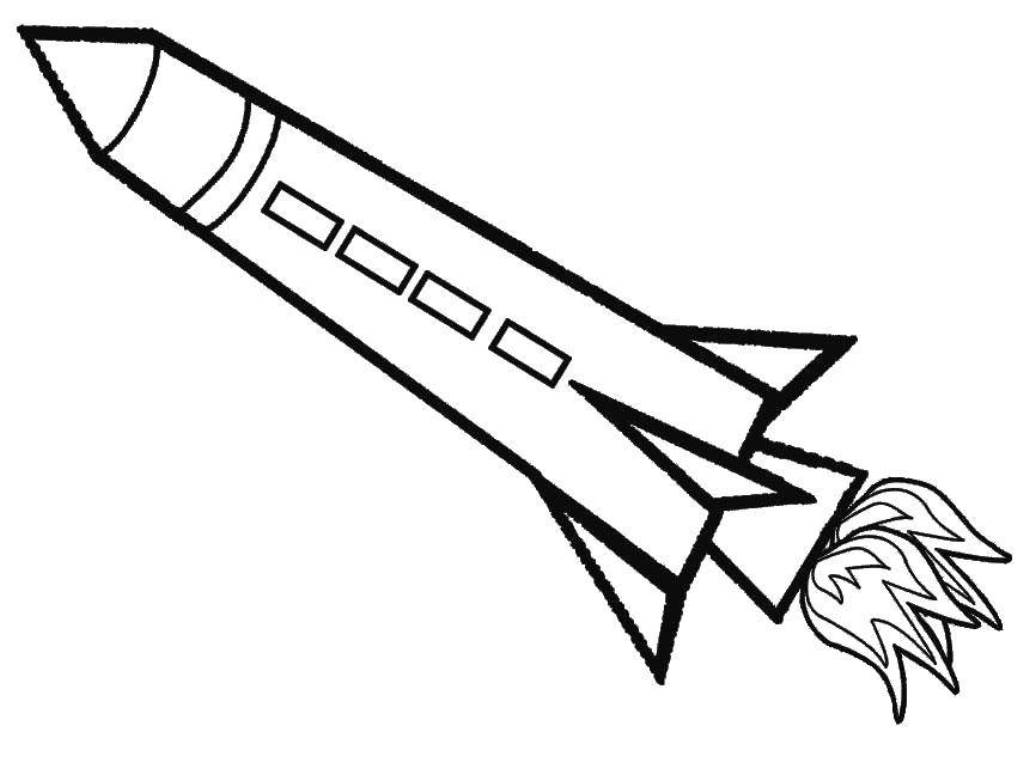 Сребренник Д. (худ.): Раскраска с цветным контуром. Ракета. Для малышей 2-3 лет