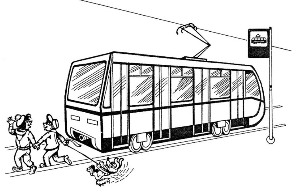 Трамвай раскраска для детей