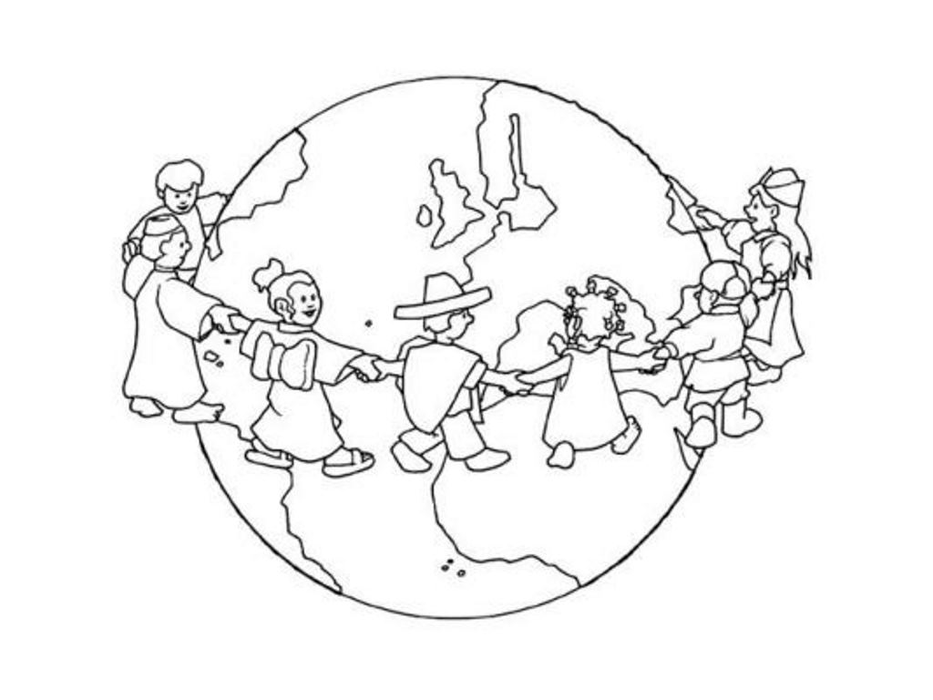 Хоровод людей разных национальностей 4 класс. Раскраска мир. День земли раскраска. Земля раскраска для детей. Планета земля раскраска для детей.